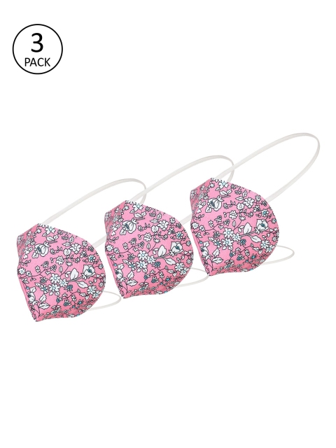 

Alvaro Castagnino Unisex 3 Pcs 3-Ply Reusable Cloth Masks, Pink