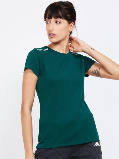

Kappa Women Green Printed Round Neck T-shirt