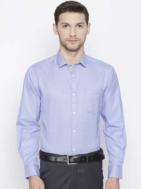 

RICHARD PARKER by Pantaloons Men Blue Regular Fit Self Design Formal Shirt