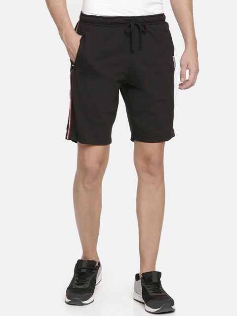 

Macroman M-Series Men Black Solid Regular Fit Sports Shorts