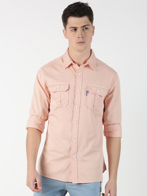 

Blue Saint Men Pink Solid Casual Shirt