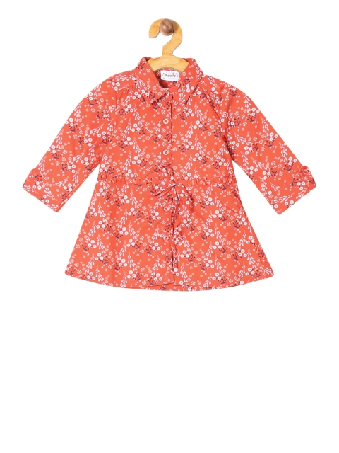 

Donuts Girls Orange Printed A-Line Dress