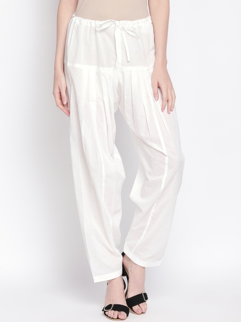

RANGMANCH BY PANTALOONS Women White Solid Salwar