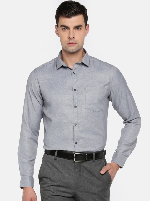 

RICHARD PARKER by Pantaloons Men Grey Regular Fit Solid Formal Shirt