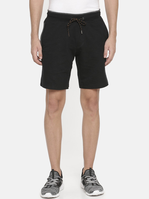 

Macroman M-Series Men Black Solid Regular Fit Sports Shorts