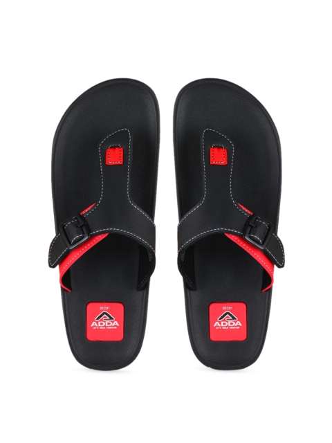 

Adda Men Black & Red Printed Slip-On Flip Flops