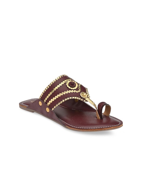 

Zebba Women Maroon Embellished One Toe Flats