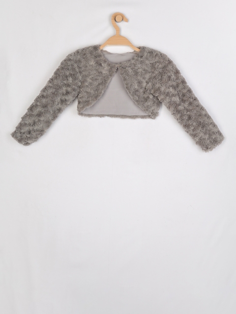 

Peppermint Girls Grey Printed Shrug