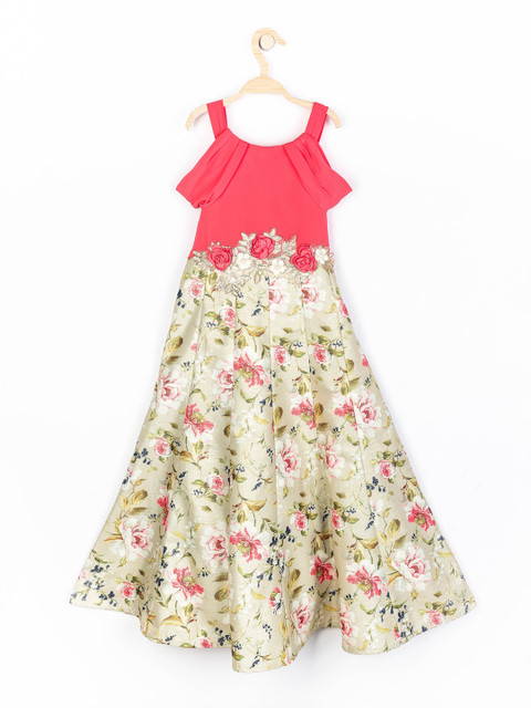 

Peppermint Girls Multicoloured Printed Fit and Flare Dress, Multi