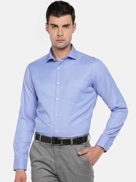 

RICHARD PARKER by Pantaloons Men Blue Regular Fit Solid Formal Shirt