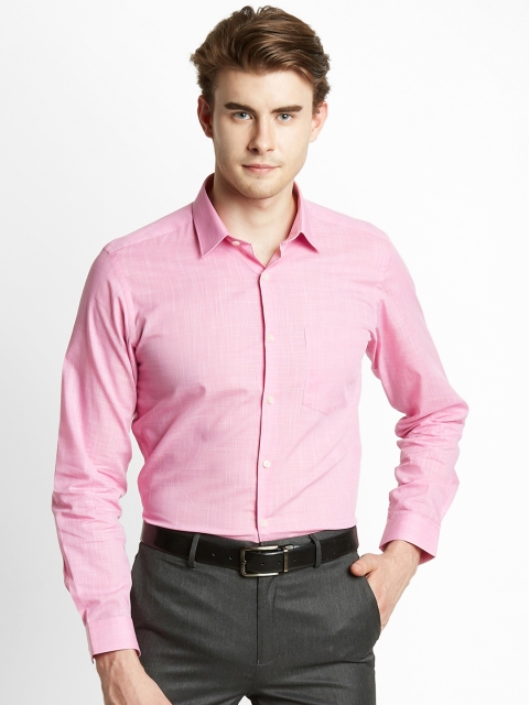 

RICHARD PARKER by Pantaloons Men Pink Regular Fit Solid Formal Shirt