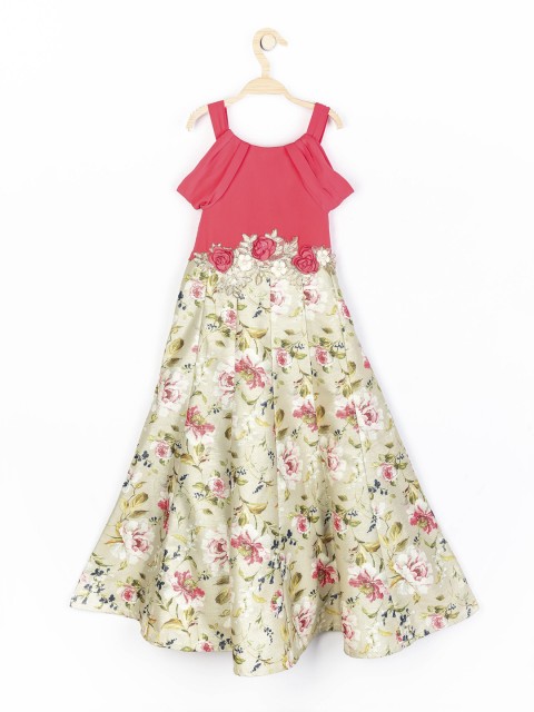 

Peppermint Girls Multicoloured Printed Fit and Flare Dress, Multi