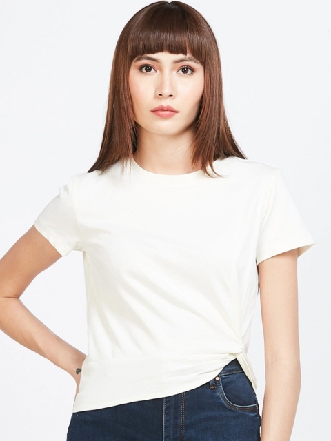 

Ginger by Lifestyle Women Off-White Solid Top
