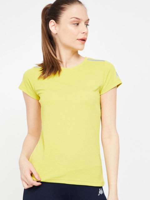 

Kappa Women Lime Green Printed Round Neck T-shirt