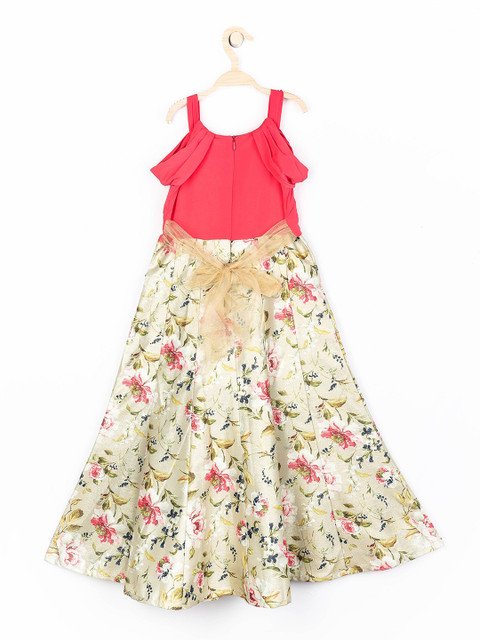 

Peppermint Girls Multicoloured Printed Fit and Flare Dress, Multi