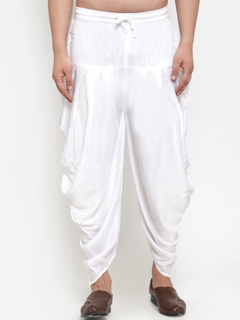 

Jompers Men White Solid Dhoti