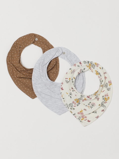 

H&M Kids Multicoloured 3-Pack Cotton Triangle Scarves, Multi