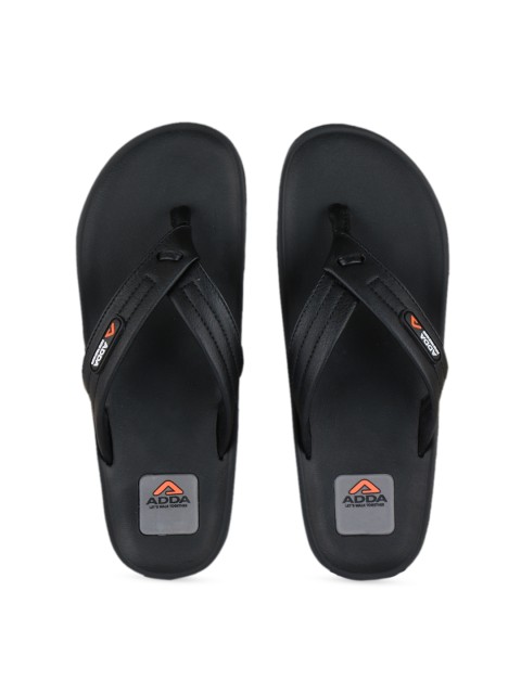 

Adda Men Black Solid Thong Flip-Flops