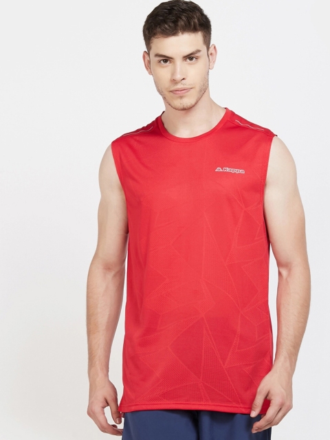 

Kappa Men Red Solid Round Neck T-shirt