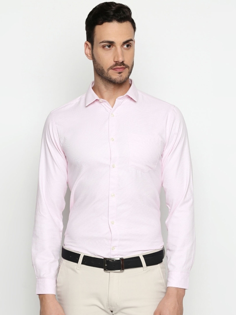 

RICHARD PARKER by Pantaloons Men Pink Regular Fit Solid Formal Shirt