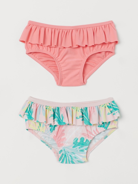 

H&M Girls Multicoloured 2-pack Frill-Trim Swim Pants, Multi