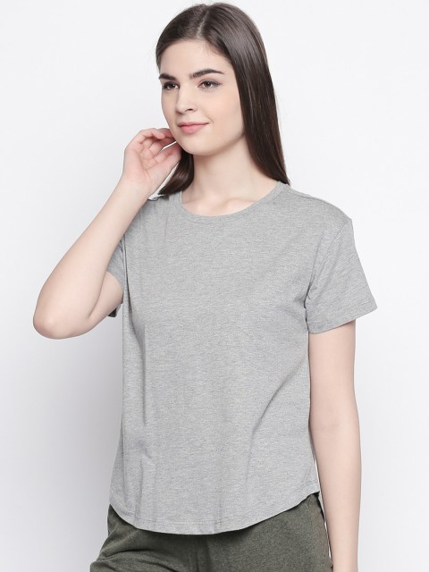 

Dreamz by Pantaloons Women Grey Solid Lounge T-Shirt