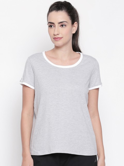 

Ajile by Pantaloons Women Grey Solid Round Neck T-shirt