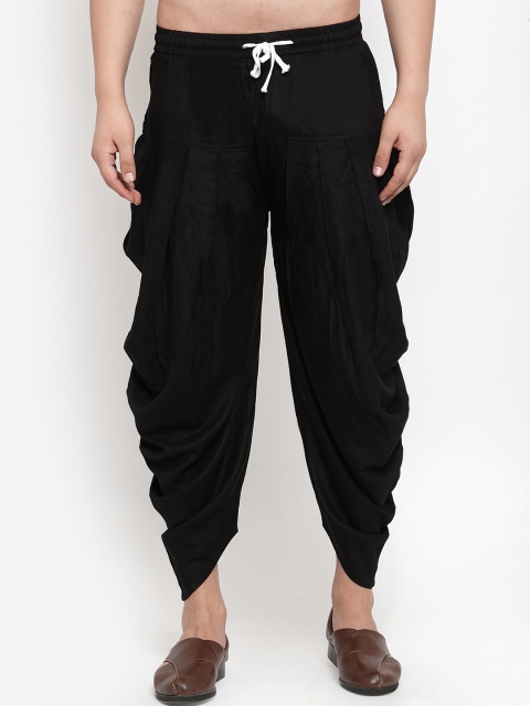 Jompers Men Black Solid Dhoti