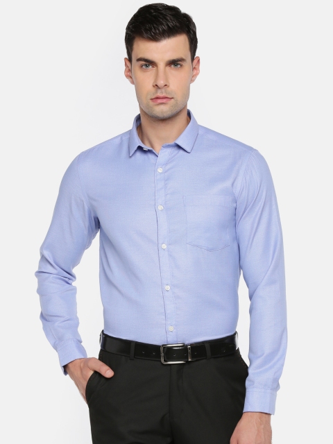 

RICHARD PARKER by Pantaloons Men Blue Regular Fit Solid Formal Shirt