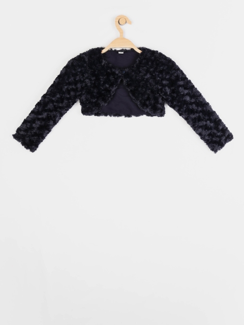 

Peppermint Girls Navy Blue Faux Fur Bolero Jacket