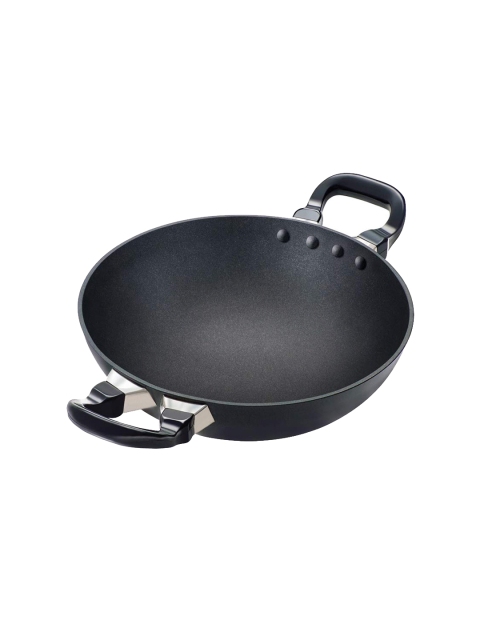 

Hawkins Black Solid Futura Hard Anodised NonStick Deep-Fry Pan Kadhai