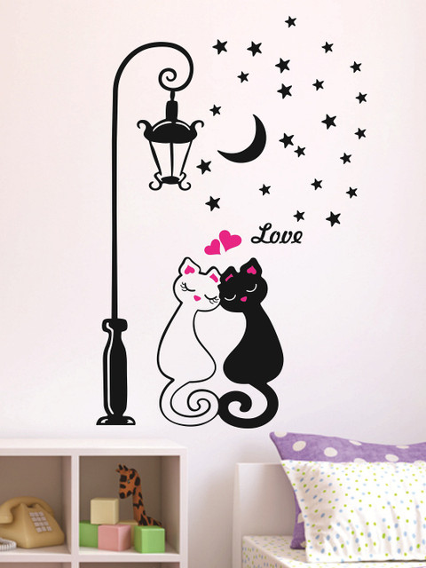 

WALLSTICK Black & Pink Love Large Vinyl Wall Sticker