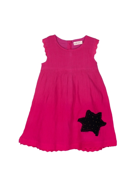 

My Little Lambs Girls Pink Solid A-Line Dress