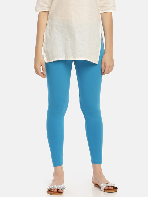 

Zelen Women Blue Solid Ankle-Length Leggings
