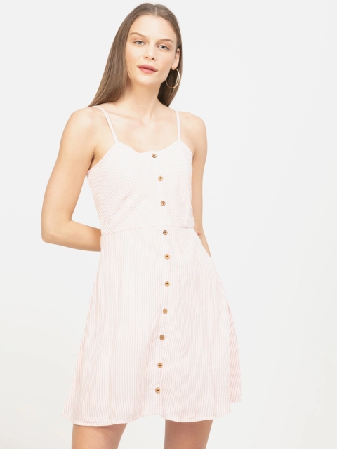 

Ginger by Lifestyle Women White Dyed A-Line Dress