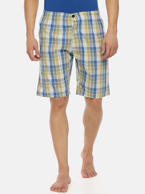 

Macroman M-Series Men Yellow & Blue Checked Boxers MS731-YELLOW-XXL