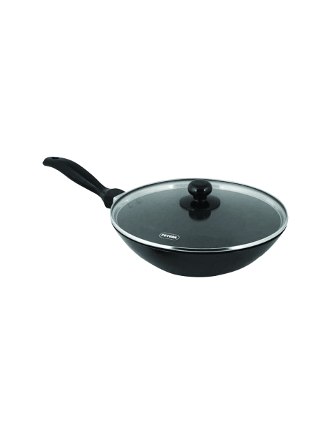 

Hawkins Black Solid Futura Nonstick Deep-Fry Pan With Glass Lid