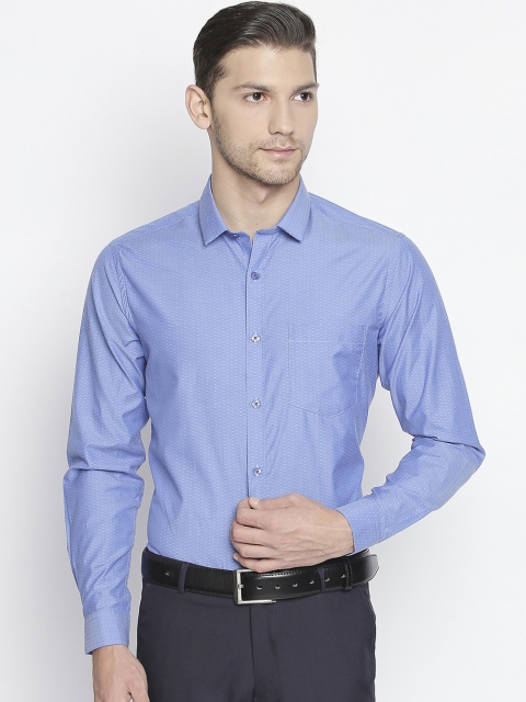 

RICHARD PARKER by Pantaloons Men Blue Solid Formal Shirt
