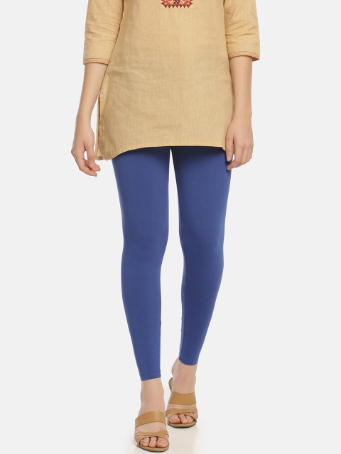 

Zelen Women Blue Solid Ankle-Length Leggings