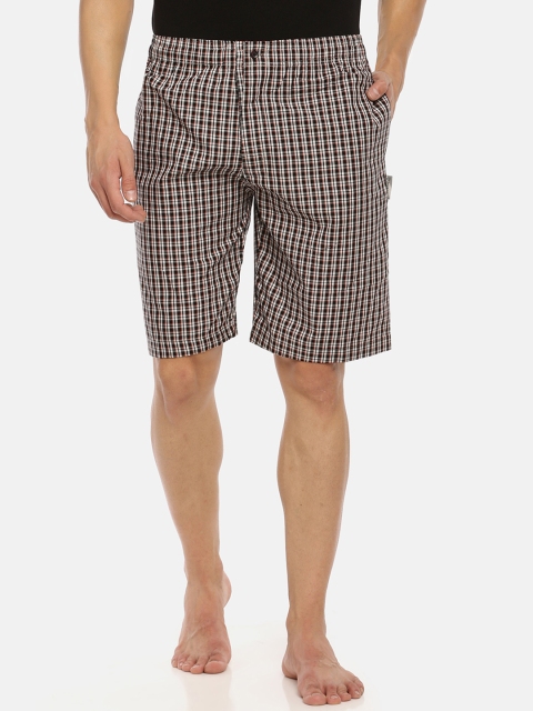 

Macroman M-Series Men White & Black Checked Boxers MS731-BROWN-XL