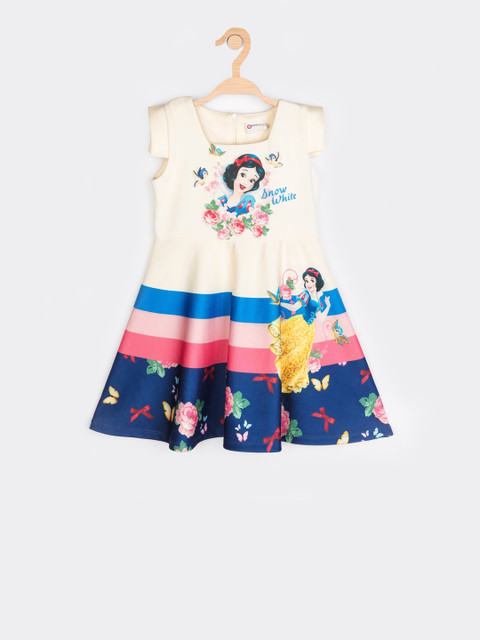 

Peppermint Girls Off-White Printed A-Line Dress