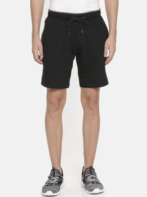 

Macroman M-Series Men Black Solid Regular Fit Sports Shorts