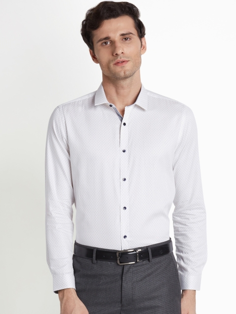 

RICHARD PARKER by Pantaloons Men Off-White Regular Fit Printed Formal Shirt