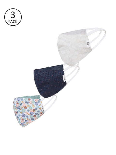 

CERIZ Unisex Pack Of 3 Reusable 3-Ply Cloth Masks, Multi
