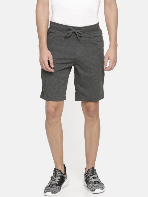 

Macroman M-Series Men Charcoal Grey Solid Regular Fit Sports Shorts