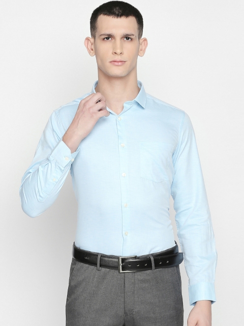 

RICHARD PARKER by Pantaloons Men Blue Regular Fit Solid Formal Shirt