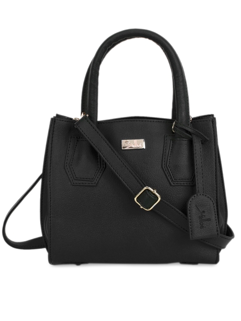 

yelloe Women Black Solid Handheld Bag