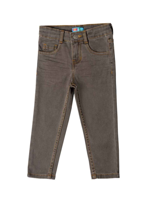 

Kid Studio Boys Brown Custom Slim Fit Solid Chinos