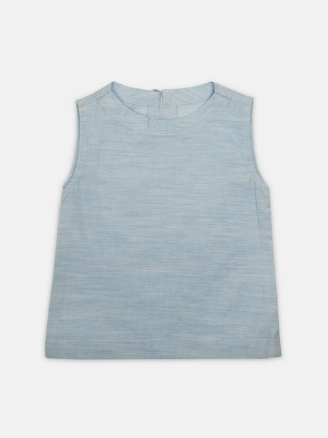 

Zotw Unisex Kids Blue Khadi Kurta