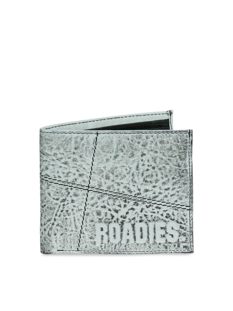 

Justanned Men Green Textured Two Fold Wallet
